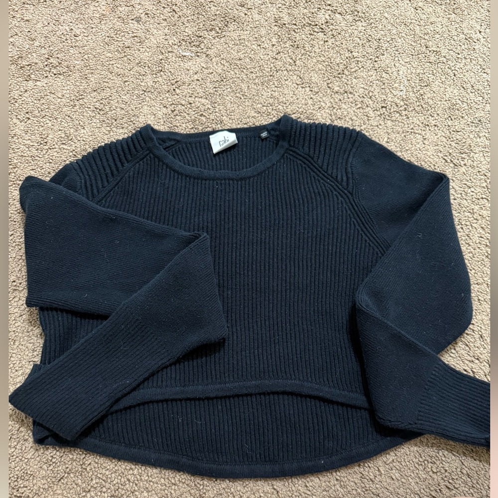 Black Cropped Cabi Pullover Sweater